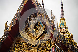 Buddhist temple closeup