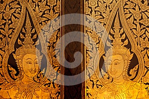 Buddhist temple door