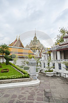 Buddhist temple in downtown Bangkok