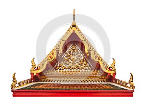 Buddhist temple gable with apex