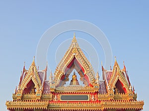 Buddhist temple gate gables