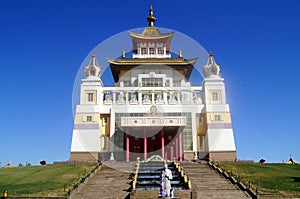 Buddhist temple Golden Abode of Buddha Shakyamuni . Elista, Republic of Kalmykia, Russia.
