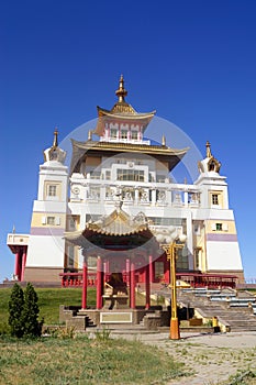 Buddhist temple Golden Abode of Buddha Shakyamuni . Elista, Republic of Kalmykia, Russia.