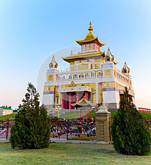 Buddhist temple Golden Abode of Buddha Shakyamuni in Elista, Republic of Kalmykia, Russia