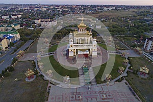 Buddhist temple `Golden Abode of Buddha Shakyamuni`. Elista, Russia