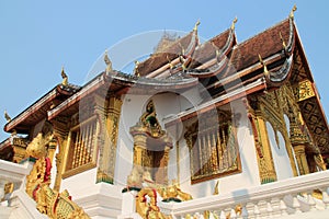 buddhist temple (haw pha bang) in luang prabang (laos)