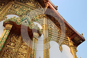 buddhist temple (haw pha bang) in luang prabang (laos)