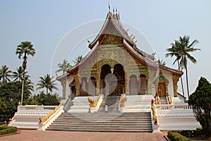 buddhist temple (haw pha bang) in luang prabang (laos)