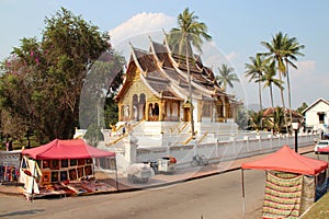 buddhist temple (haw pha bang) in luang prabang (laos)