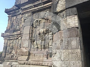 Buddhist Temple. Historic ruins. Bas reliefs .Ancient Architecture. Indonesia photo