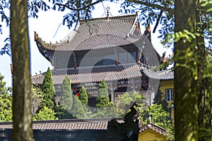 Buddhist temple in Jiuhua Mountain, Anhui, China