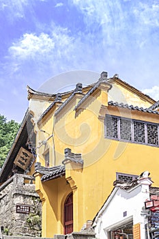 Buddhist temple in Jiuhua Mountain, Anhui, China