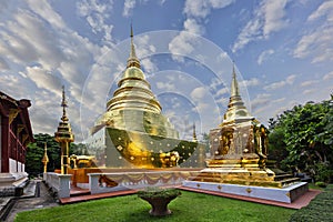 Buddhist temple known as Wat Phra Singh, in Chiang Mai, Thailand.