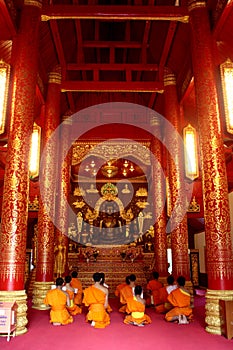 Buddhist Temple and Monks