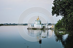 Buddhist temple near U bein bridge, Mandalay, Myanmar.