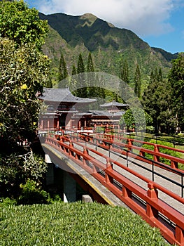 Buddhist temple on Oahu Hawaii, Kaneohe photo