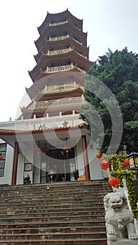 Buddhist Temple - Pagoda at the Nan Tien Temple at Unanderra, close to Wollongong NSW, Australia