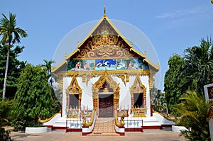 Buddhist temple in Pakse city in Laos photo