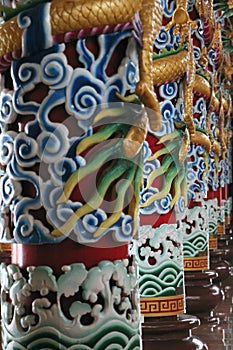 Buddhist Temple Pillars