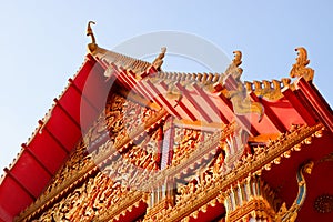 Buddhist Temple Roof in Bangkok, Thailand