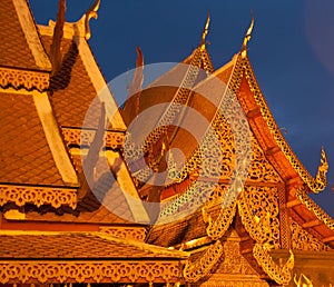 Buddhist Temple Roofs