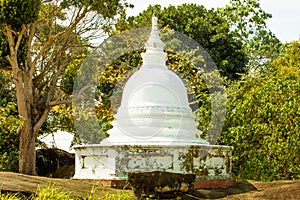 Buddhist temple is standing in the jungle of Unawattuna