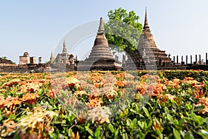 Buddhist temple in Sukhothai ancient city, Thailand