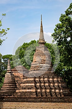 Buddhist temple in Sukhothai historical park, Thailand