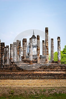 Buddhist temple in Sukhothai historical park, Thailand