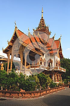 Buddhist temple in Thailand Chiang Mai city