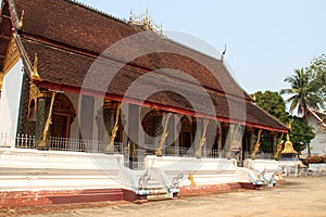 buddhist temple (wat hua xiang) in luang prabang (laos)