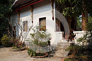 buddhist temple (wat phaphay) in luang prabang (laos)