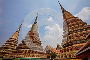 Buddhist temple, Wat Pho in Bangkok