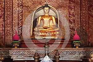 buddhist temple (wat phra sing) in chiang mai (thailand)