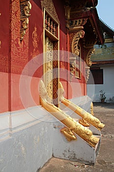 buddhist temple (wat sensoukharam) in luang prabang (laos)