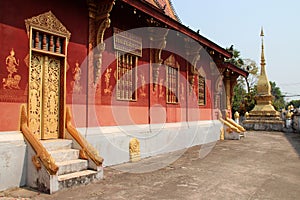 buddhist temple (wat sensoukharam) in luang prabang (laos)