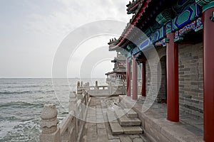 Buddhist temple by the Yellow Sea photo