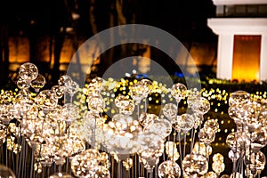 Buddhist tradition light festival in Ratchaburi, Nasatta, Thailand