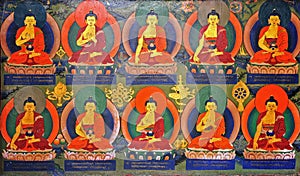 Buddhist wall painting in monastery