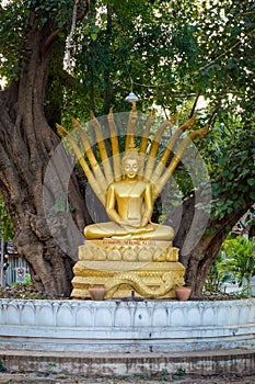 Buddhist Wat Aham temple Laos