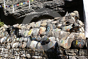 Buddhist worship at Himalaya region  manang