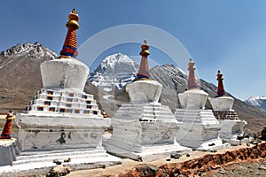 Buddhistic stupas (chorten) in Tibet