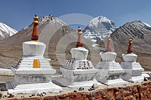 Buddhistic stupas (chorten) in Tibet