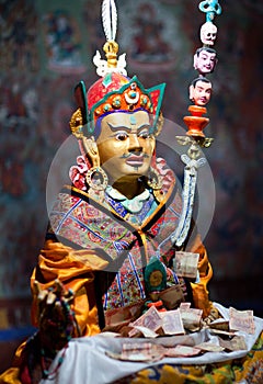 Buddhists Statue at Thiksey Gompa in Ladakh, India