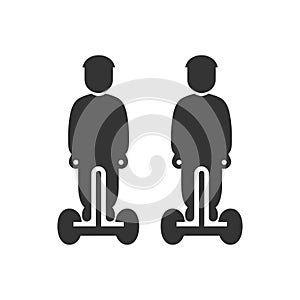 Buddies gliding on Segways icon