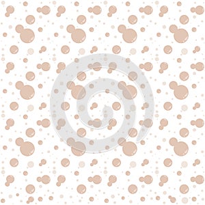 Budding yeast and yeast cell seamless patterned science background vector