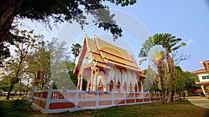 Buddist architecture building temple on island Koh Chang. Buddhist asian siam history. Concept traditional history