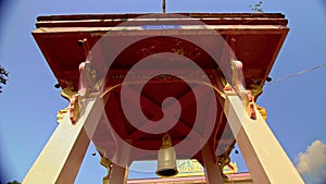 Buddist architecture building temple on island Koh Chang. Concept traditional history religion asia culture Buddha