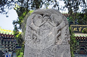 Buddist Dragon Stele shaolin temple china