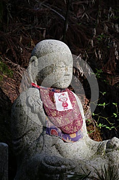 Buddist statues in Okunoin cemetery at Koyasan, Japan